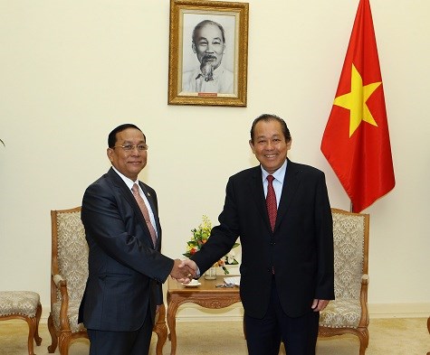 Phó Thủ tướng Trương Hòa Bình tiếp Bộ trưởng Bộ Các vấn đề biên giới Myanmar - ảnh 1